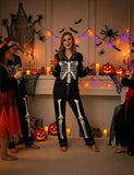 Halloween Skeleton Print Family Matching Pajama Set