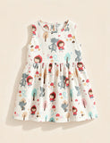Multi-color Printed Sleeveless Dress