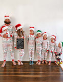 Christmas Red and Green Contrasting Colors Family Matching Pajamas