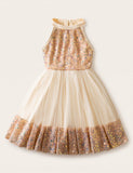 Sequin Halter Neck Birthday Party Princess Dress