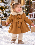 Caramel Bow Wool Coat