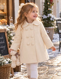 Ivory Double-Breasted Wool Coat