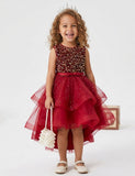 Sleeveless Sequin Trailing Gown