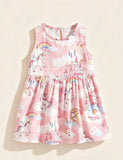 Multi-color Printed Sleeveless Dress
