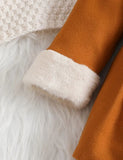 Faux Fur Collar Bow Coat