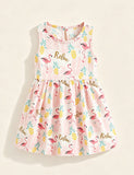 Multi-color Printed Sleeveless Dress