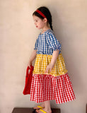 Three-layer Plaid Dress