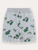 Cartoon Truck Printed Shorts
