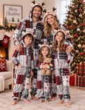 Christmas Flannel One-Piece Reindeer Family Matching Pajamas