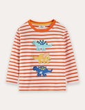 Dinosaur Applique langærmet T-shirt