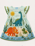 Dinosaur Friends Frill Sleeves Dress