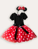 Tüllkleid mit Schleife und Stirnband
