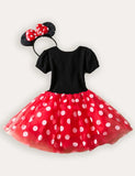 Tüllkleid mit Schleife und Stirnband