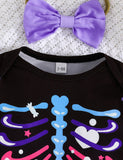 Halloween Skeleton Romper Skirt