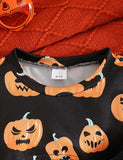 Halloween Pumpkin Ghost Vest Dress Set