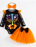 Halloween Skeleton Romper Skirt