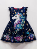 Floral Unicorn Fantasy Party Dress
