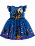 Halloween Haunted House Tulle Party Dress