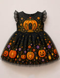 Halloween Pumpkin Carriage Tulle Party Dress