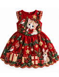 Christmas Kitten Friends Gifts Party Dress