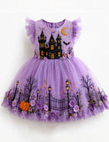 Halloween Haunted House Tulle Party Dress