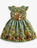 Squirrels Woodland Party Dress