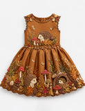 Hedgehog Woodland Party Dress