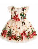 Christmas Ballet Girl & Nutcracker Tulle Dress