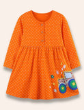 Robe à pois avec appliqué camion Country Life