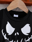 Halloween Pumpkin Print Long-sleeved Dress
