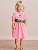 Kleid mit floraler Pferdeapplikation