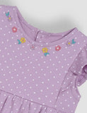 Lilafarbenes Sommerkleid mit Lama-Applikation