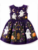Halloween Cute Ghosts Haunted House Party Dress