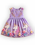 Floral Unicorn Fantasy Party Dress