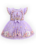 Floral Castle Tulle Party Dress