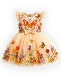 Floral Butterfly Tulle Party Dress