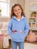 Cute Embroidered Hooded Cardigan