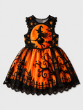 Flying Watch Halloween Tulle Party Dress