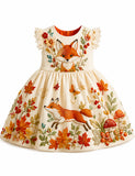 Forest Foxes Party Dress