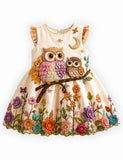 Owl Family Woodland Party Dress