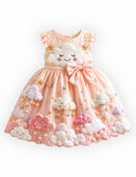 Fun Cloud Bow Party Dress