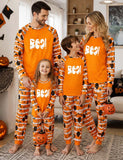 Halloween Glow In The Dark Pumpkin Print Family Matching Pajamas