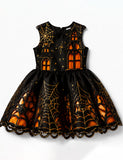 Halloween Spider Web Haunted House Dress