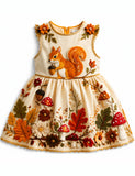 Squirrel Sleeveless Party Dress