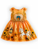 Autumn Pumpkin Carriage Fairy Tale Dress