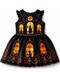 Mystic Black Cat Haunted Castle Princess Dress