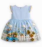 Cute Puppy And Kitten Party Dress