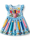 Back To School Rainbow Pencils Dress