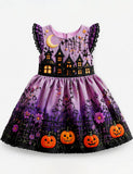 Halloween Pumpkin Haunted House Dress