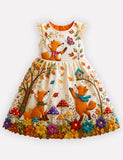 Cute Fox Forest Sleeveless Dress